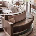 Hotel Project Furniture Cafe Bar Hamburger Shop KTV Club Velvet Sectional Metal Restaurant Sofa Booth Seating