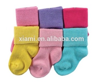 multicolor knitted fabric relieved texture pure color baby socks toys
