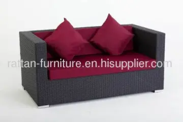 Outdoor Furniture Wicker Two Seater Chair Garden Sofa Set 