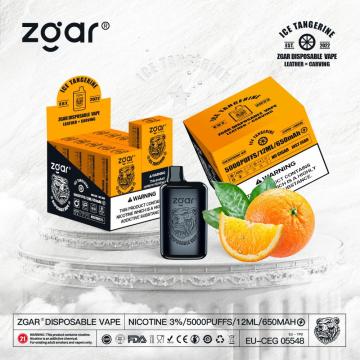 Δημοφιλής μίας χρήσης Vape 5000puffs E τσιγάρου δερμάτινο κουτί