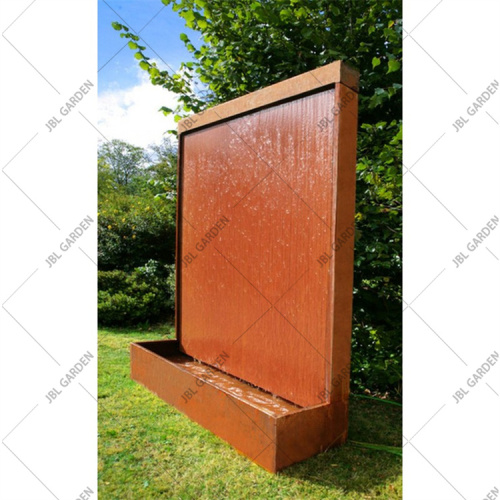 China Metal Rain Curtain Corten Steel Garden Water Feature Factory