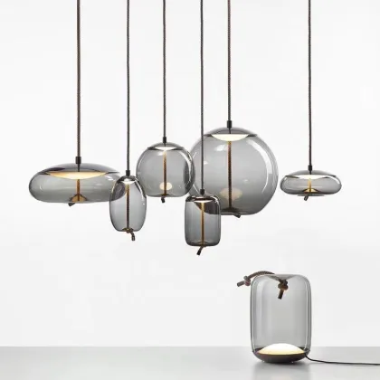 Scandinavian Post Modern Pendant Lights: Nordic Design Decor Glass Luminaire
