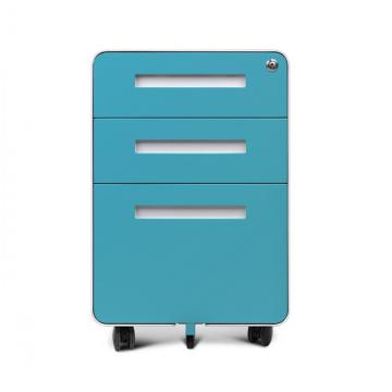 Round Design 3 drawer Mobile Pedestal