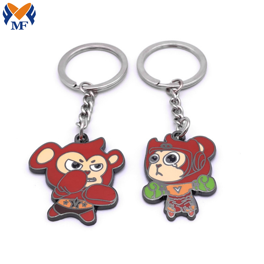 Keychain Dophin Cartúin Déanta Miotail