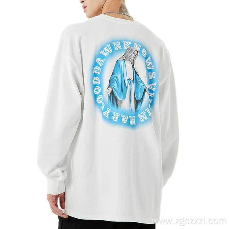 Men's Vintage Print Drop Shoulder Crewneck Sweatshirt