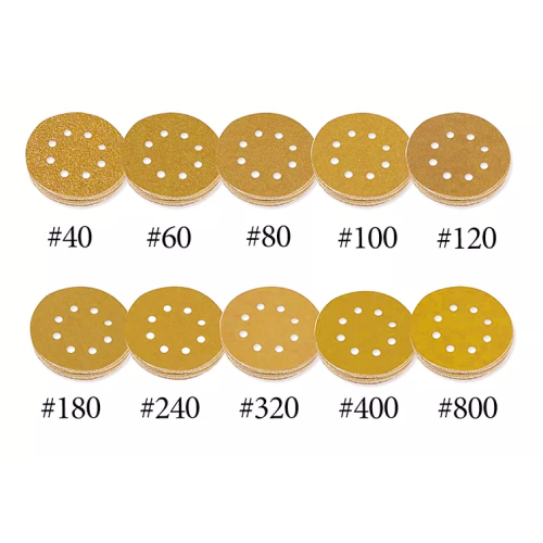 Gold Sanding Paper Discs Aluminum Oxide Gold Abrasive Sanding Paper Discs Manufactory