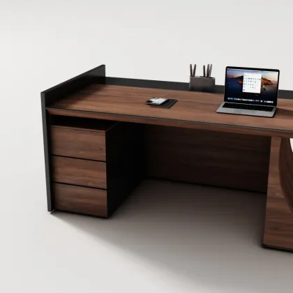 WESOME Solid Wood Executive Desk