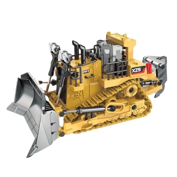 Flytec 837 1:24 Scale Wireless Remote Control Bulldozer Toy with Lights and Sounds - Perfect for Kids