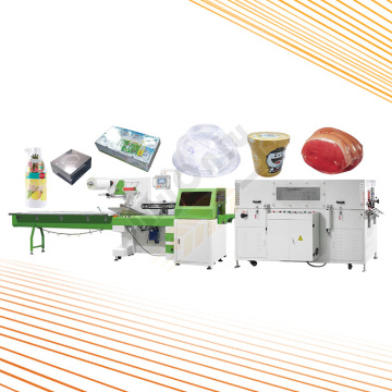 Seal Cut Cucumber Package Heat Shrink Wrapping Machine with Carton Box