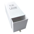 CMYK drawer box with ribbon and logo