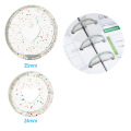 50PCS transparent love notebook mushroom hole loose-leaf button 360 degree flip disc buckle