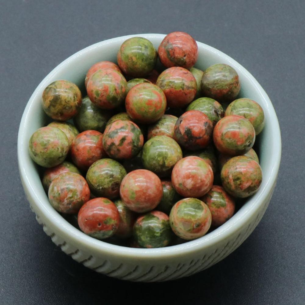 Boules de 10 mm Unakite guérison sphères de cristal énergie décoration de décoration et métaphysique