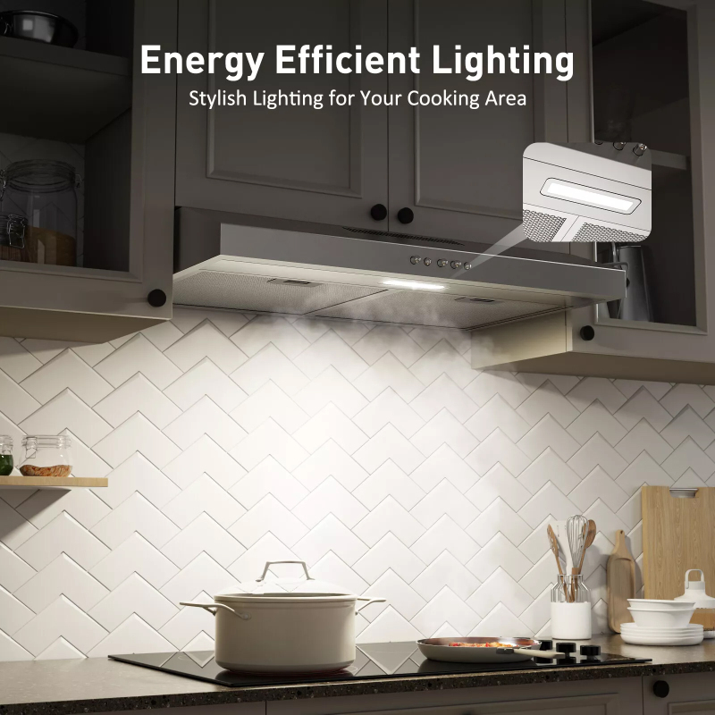 High Quality 60/90cm Stainless Steel Touch Control Cooker Hood Kitchen Slim Under Cabinet Range Hood Exhaust Hood