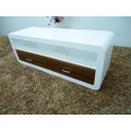 Contemporary white high gloss TV stand