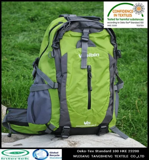 Recycled bottle polyester PVC coated oxford fabric 600D *600D bag fabric