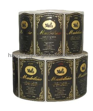 Wine roll stickers, self-adhesive sticker