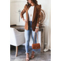 Women's Puff Sleeve Lapel Casual Blazers