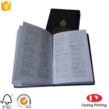 Leather cover office notebook with gold logo