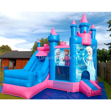 Custom Frozen Elsa Princess Bounce House Combo: Bouncy Castle with Slide for Sale