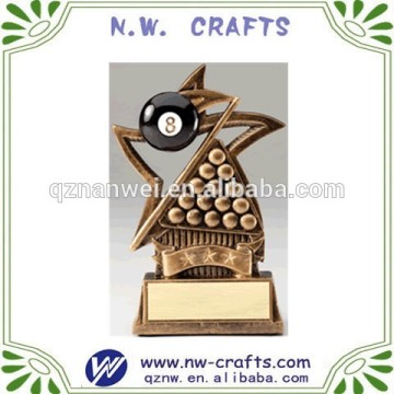 Custom gold trophy billiard trophies