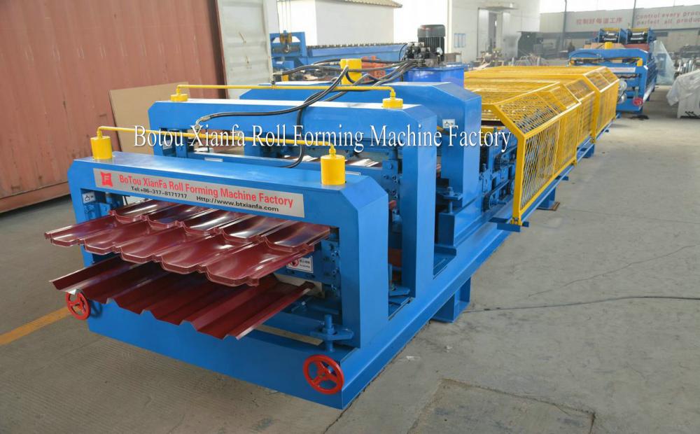 Building Material Roof Double Decker Roll Forming Machine