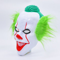 Máscara de terror de Halloween em PVC coringa de cabelo verde