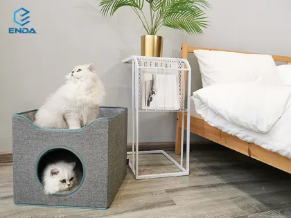 Double-deck nest pet bed supplies semi-closed cat villa
