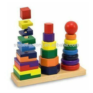 Wooden building blocks educational toys