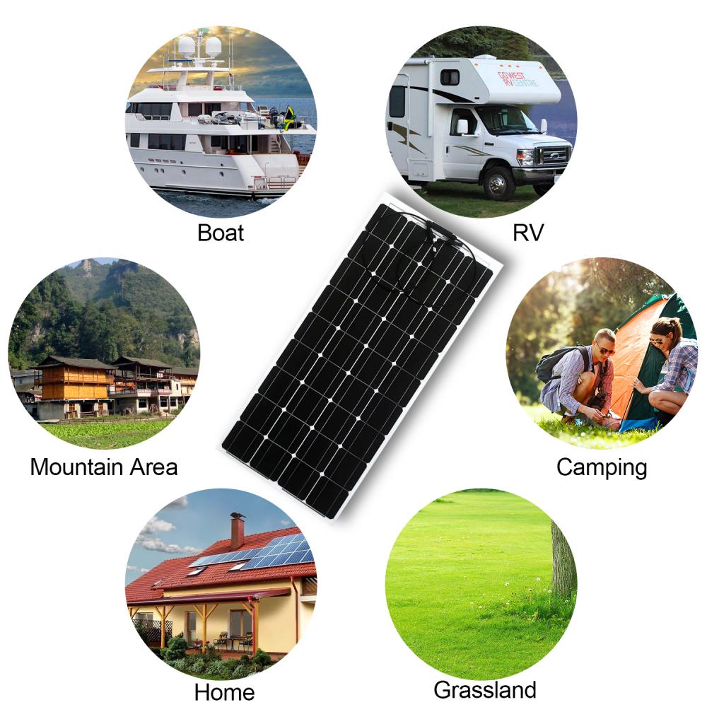 100W flexible solar panel