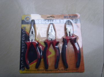 3pcs diagonal nose plier,combination pliers and long nose plier set