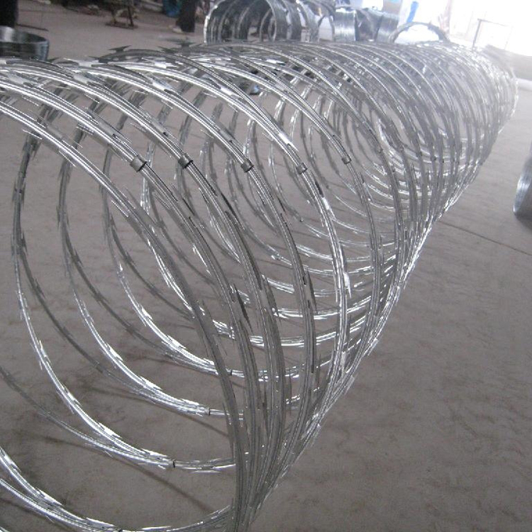 hot dip galvanized concertina blade razor barbed wire