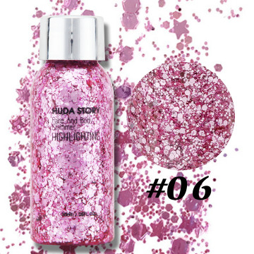 Aangepaste logo make -up markeerstift - Red Rainbow Chunky gel glitter voor gezicht en lichaam