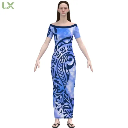 Custom Pacific Island Design: Unique Polynesian Tribal Print Dress