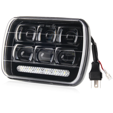5X7" LED Square Headlight - High/Low Beam Reflector Sealed Beam Lamp for Offroad Trucks