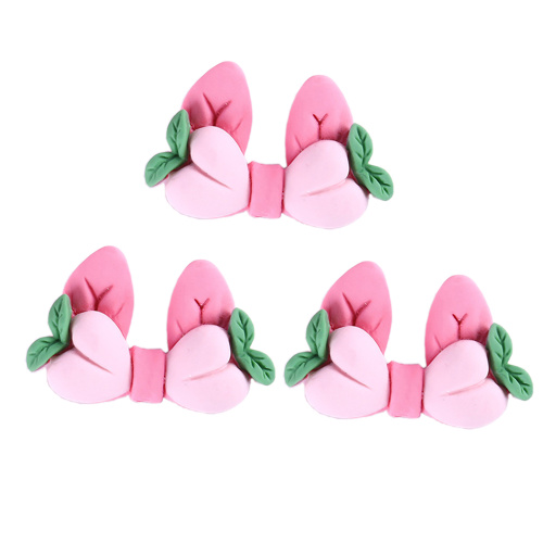 50Pcs Cartoon Fruits Ear Flat back Resin Cabochon Kawaii Hair Bows Accessories Fit Phone Case DecorDIY Scrapbooking Anime Craft