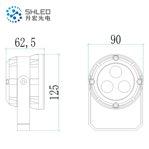 High power outdoor led flood light fixture