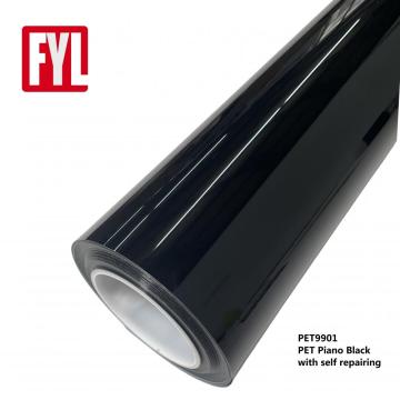 PET Self Repairing Piano Black Car Vinyl film