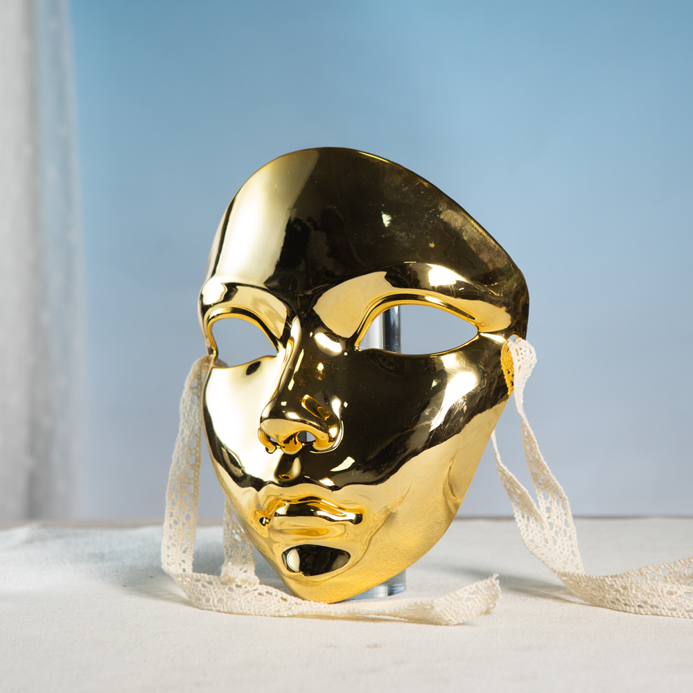 Electroplated Gold Full-Face Mask with Beauty MASK
