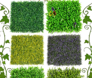 Bahan BARU 2018 HDPE + UV dinding tanaman buatan dinding daun palsu / dinding hijau tiruan