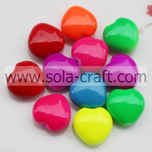 Reasonable 8*16MM Shinny Oiled Colorful Bracelet Heart Spacer Beads Wholesale