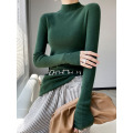 Halb hoher Kragen nahtloser Linie Ready-to-Wear-Jumper