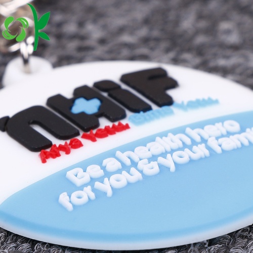 Silicone móc chìa khóa nổi Round Shape lưu niệm Keyring