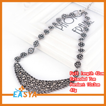 Rantai leher fesyen Moon bentuk Rhinestone