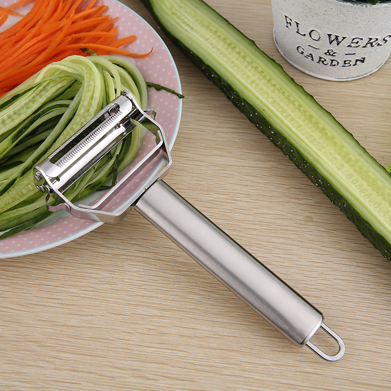 1PC Dual Slicer Shredder Peeler Vegetable Julienne Cutter Sharp For Potato Carrot Fruit Stainless Steel 304