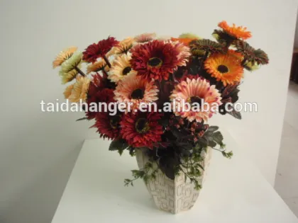 The Bunch of Flowers Artificial 7 forks Chrysanthemum Flower Small Pieces Simulation Silk Flower for Decoration