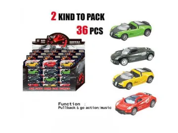 DIE CAST PULL BACK CAR W/IC