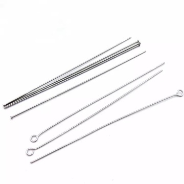 Stainless Steel Eye Pin Head pins 100 pack