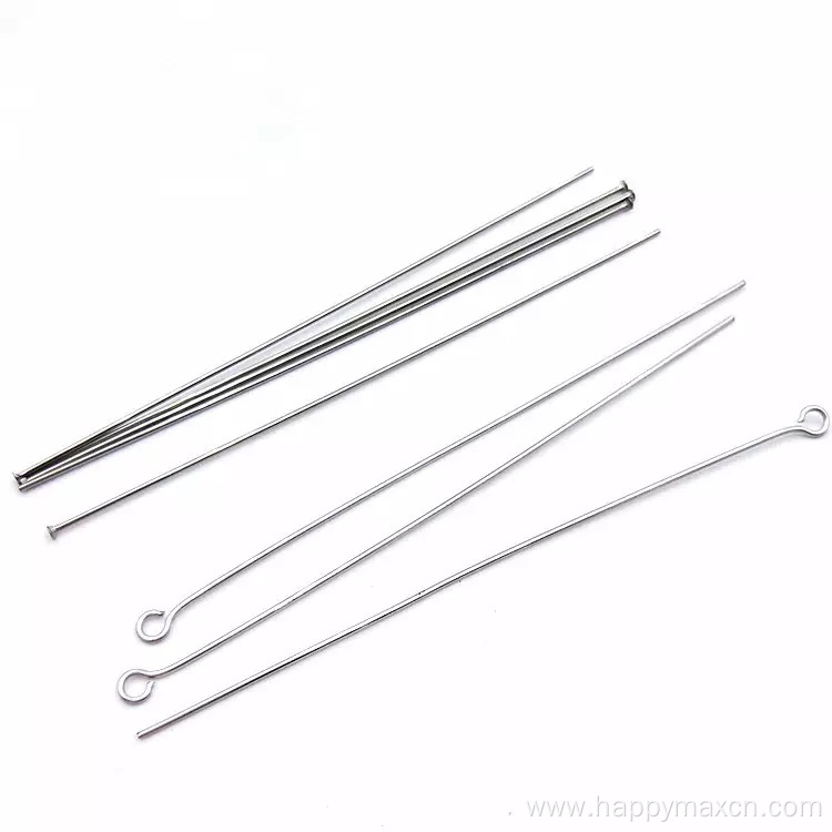 Stainless Steel Eye Pin Head pins 100 pack