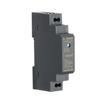 WEHO HDR-15-12: 15W 12V 1.25A DIN Rail Power Supply - CE & ROHS Certified, SMPS Technology, Low Power DC Converter