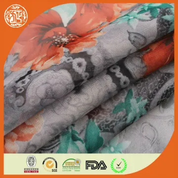 30D semidigital printed polyester pattern chiffon fabric